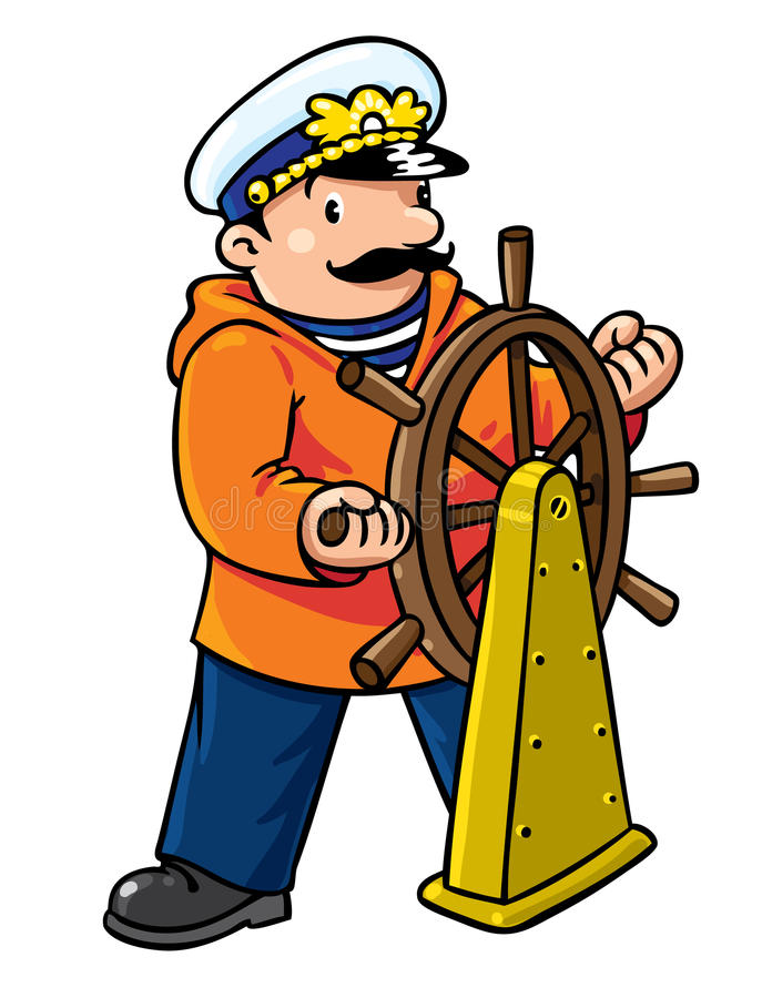 funny captain yachtman children illustration sailor yachman coat helm profession series 66793963