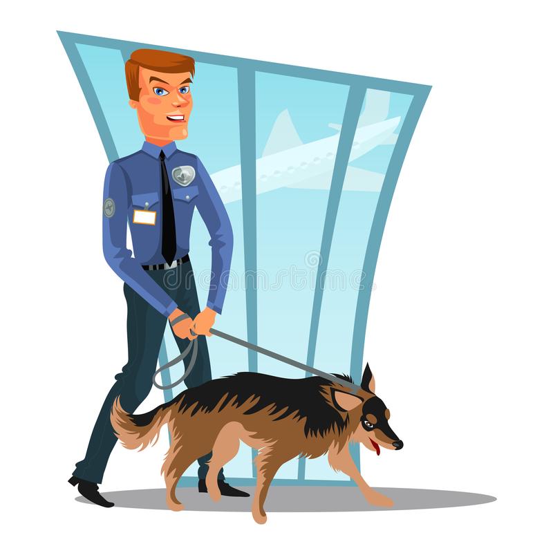 кавказское полицейский с собакой собачьим офицером полицейския 118873848